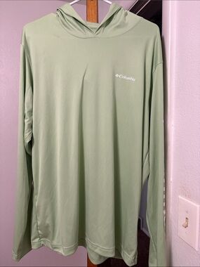 Columbia Men’s Hooded Long-Sleeve Shirt - Light Sage Green